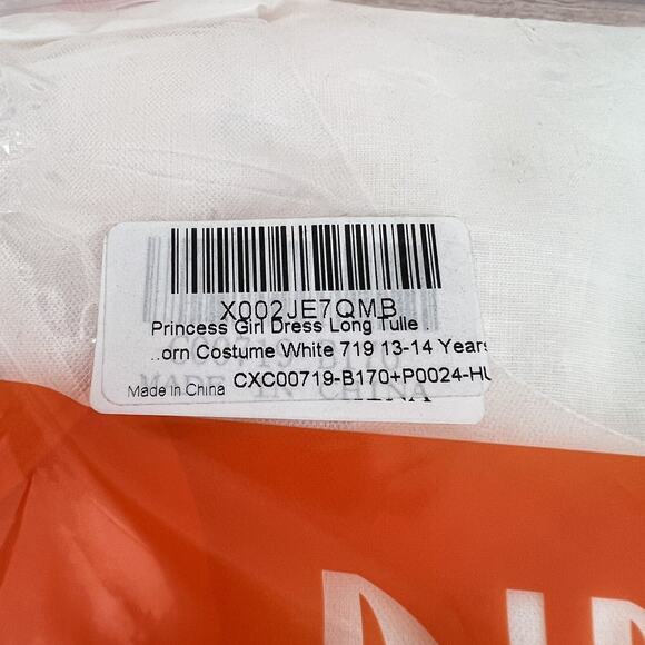 White/Rainbow Unicorn Girl Dresses Party Princess Flower Costume 13-14 Years - Picture 14 of 14